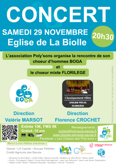 Concert BOGA /  FLORILEGE à La Biolle