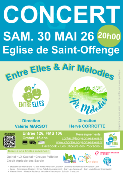 Concert ENTRE ELLES / AIR MELODIES à St OFFENGE
